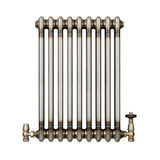 Radiador Tradicional de 2 Colunas com Válvulas - 600 x 425mm - Metal Cru