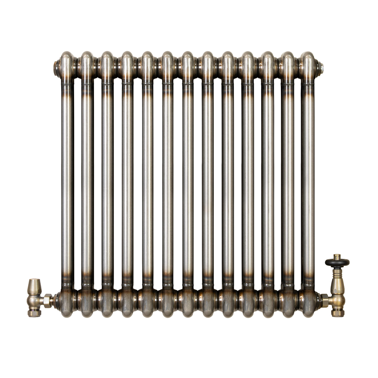 Radiador Tradicional de 2 Colunas com Válvulas - 600 x 605mm - Metal Cru