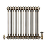 Radiador Tradicional de 2 Colunas com Válvulas - 600 x 605mm - Metal Cru