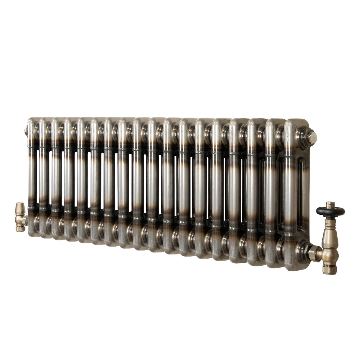 Radiador Tradicional de 2 Colunas com Válvulas - 600 x 830mm - Metal Cru
