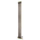 Radiador Tradicional de 2 Colunas com Válvulas - 1800 x 200mm - Metal Cru
