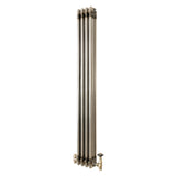 Radiador Tradicional de 3 Colunas com Válvulas - 1500 x 200mm - Metal Cru