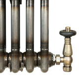 Radiador Tradicional de 3 Colunas com Válvulas - 1500 x 200mm - Metal Cru