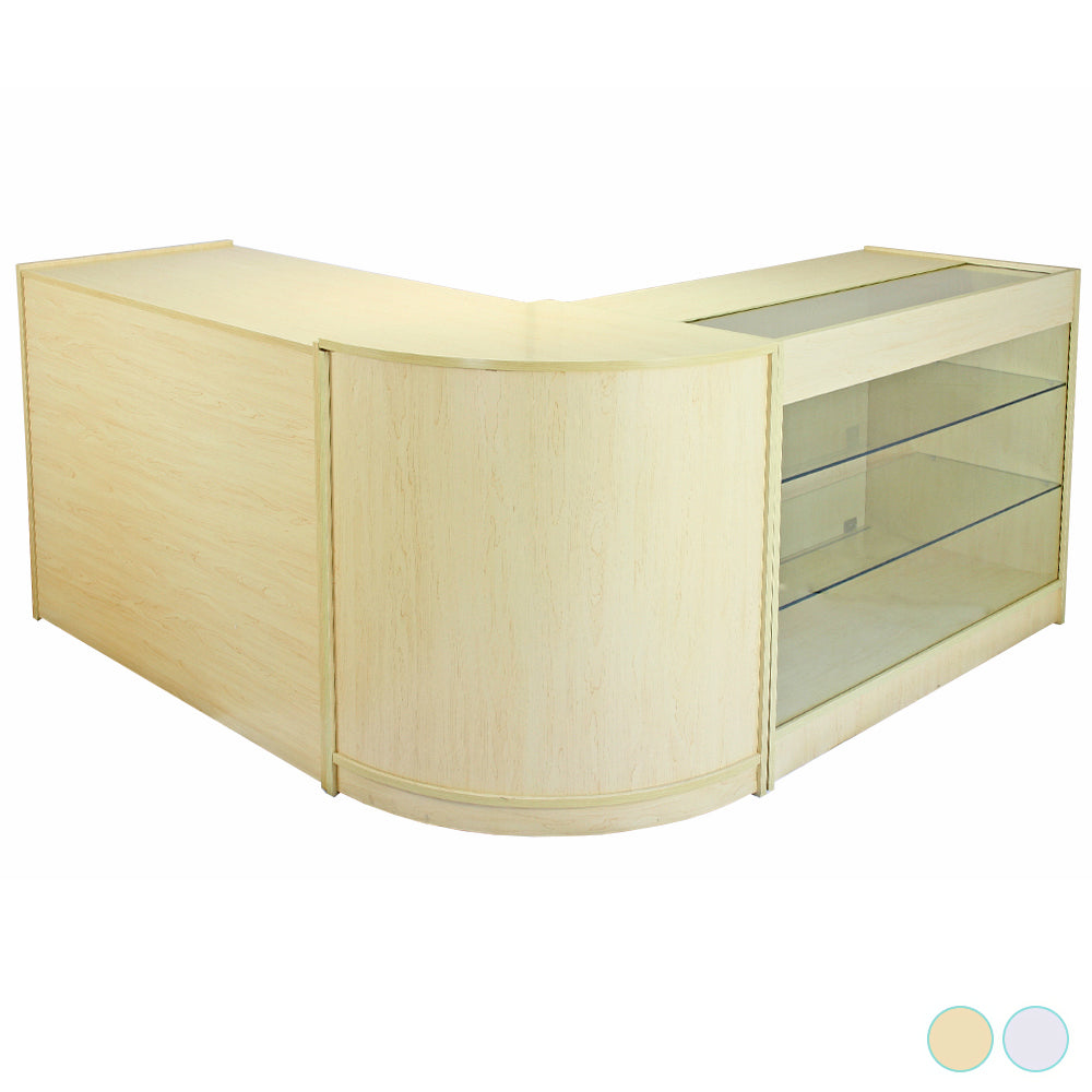 Conjunto de balcão de loja e exposição de varejo Saturn Maple