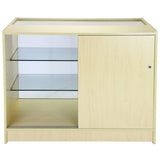 Expositor comercial K1200 em madeira de cor bordo