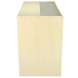 Expositor comercial K1200 em madeira de cor bordo