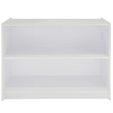 Estante Draco A1200, C1200, CM60 em branco brilhante, com duas prateleiras espaçosas e acabamento liso, ideal para organização moderna
