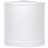 Expositor comercial de canto curvado CM60 em MDF e acabamento branco
