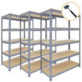 3 prateleiras metá licas de zinco Q-Rax 90 x 50 x 180 cm