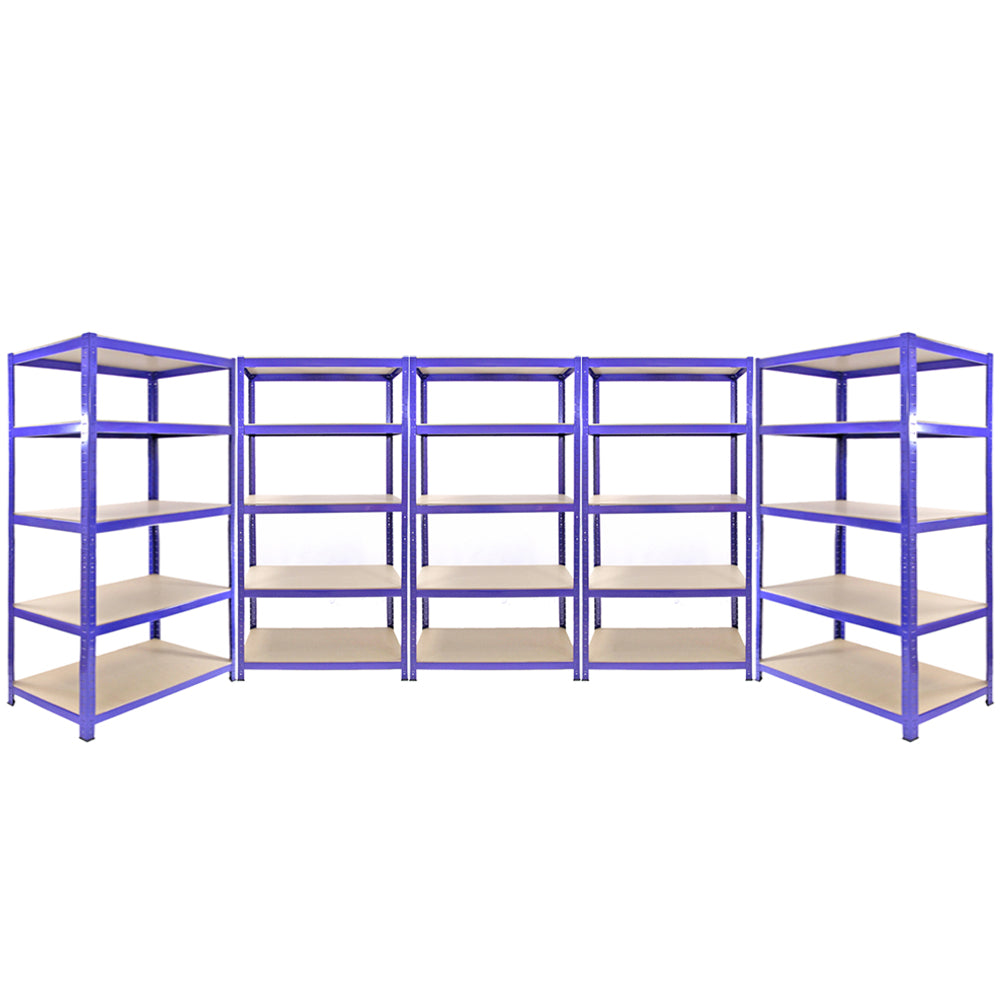 3 x Q-Rax Racking Azul 90 x 50 x 180 cm + 2 x Racking Azul 120 x 50 x 180 cm