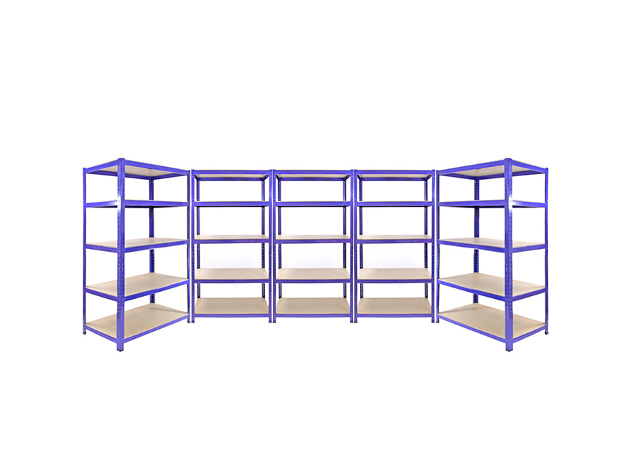 3 x Q-Rax Racking Azul 90 x 50 x 180 cm + 2 x Racking Azul 120 x 50 x 180 cm