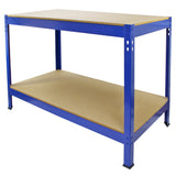 5x Prateleiras 1xWorkbench Banco de armazenamento de aço sem parafusos Estantes de garagem DM