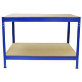 Conjunto completo de garagem - 5 prateleiras T-Rax 75cm, 2 prateleiras T-Rax 90cm e 1 bancada Q-Rax 120cm