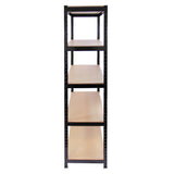 5 x prateleiras de armazenamento T-Rax preto 90 cm x 45 cm x 180 cm