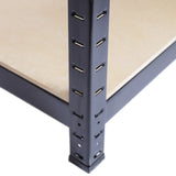 5 x prateleiras de armazenamento T-Rax preto 90 cm x 45 cm x 180 cm