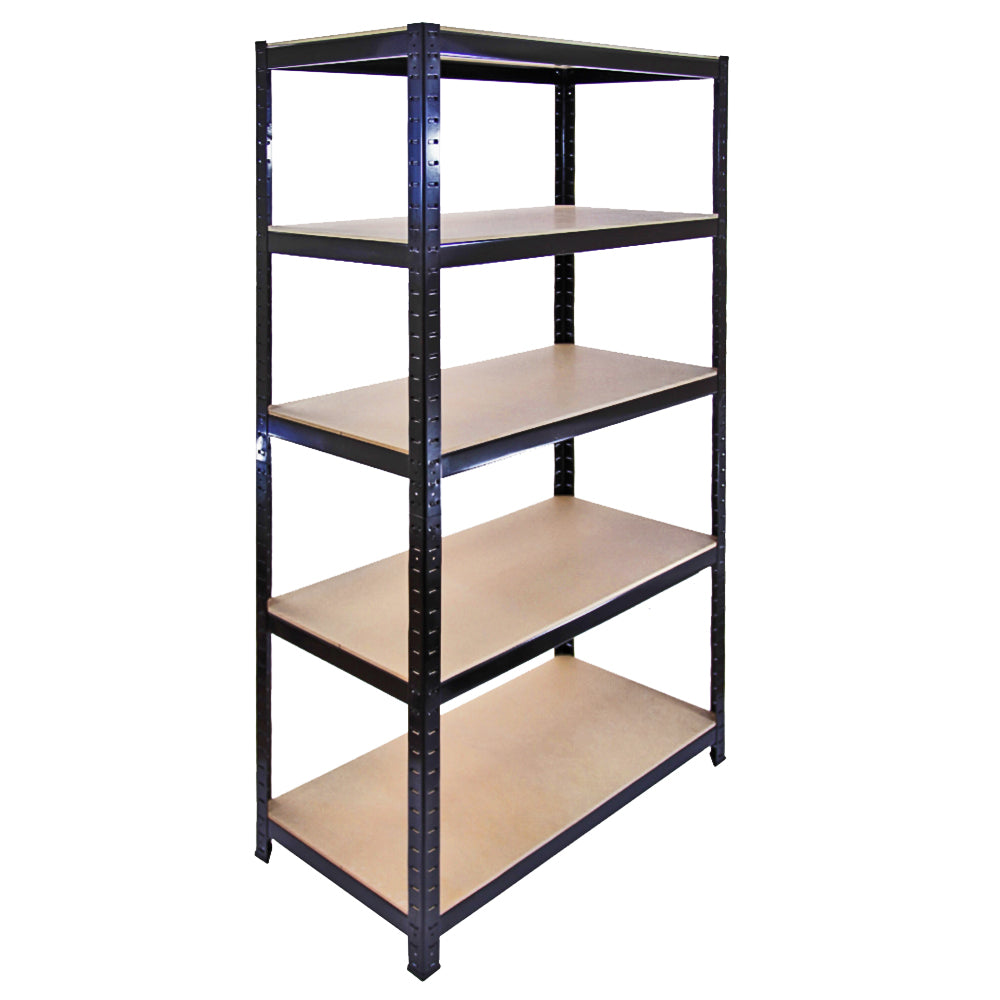 5 x prateleiras de armazenamento T-Rax preto 90 cm x 45 cm x 180 cm