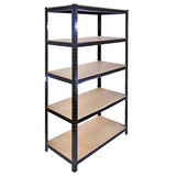 5 x prateleiras de armazenamento T-Rax preto 90 cm x 45 cm x 180 cm