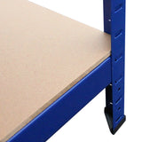 9 unidades de prateleiras metálicas azuis T-Rax, 90 cm x 45 cm x 180 cm