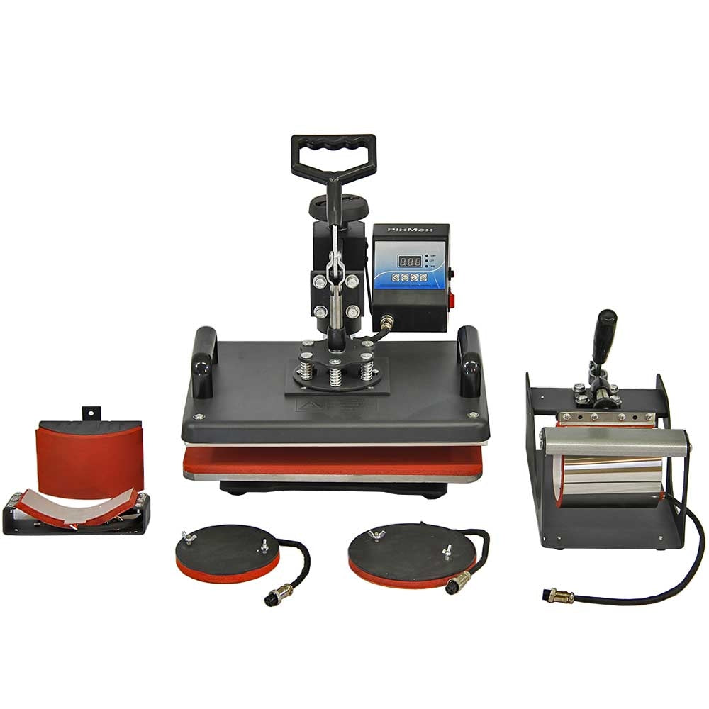 Prensa térmica 5 em 1, cortador de vinil de 720 mm, impressora Epson e kit de remoção de ervas daninhas