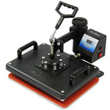 Plotter de recorte de vinil 5 em 1 com estrutura preta, manípulo ergonômico e painel digital, ideal para impressões econômicas