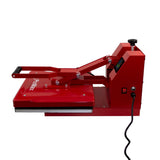 Prensa Térmica para Sublimação de Camisetas PixMax, 38 cm x 38 cm, Modelo Clam, Vermelha
