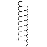 Ganchos de aço em formato de S para pendurar - Preto (8 unidades)