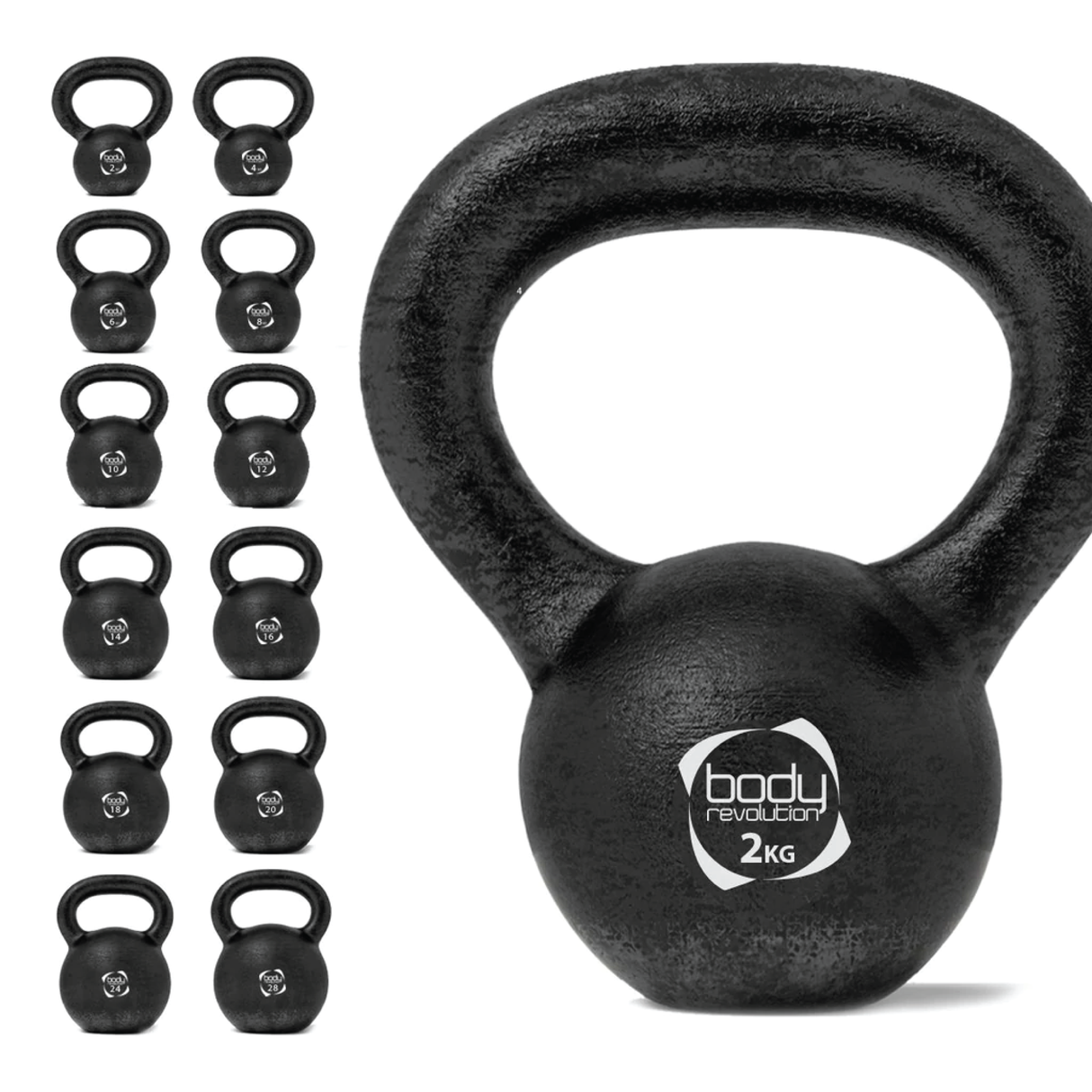 Kettlebell em ferro fundido 2 kg