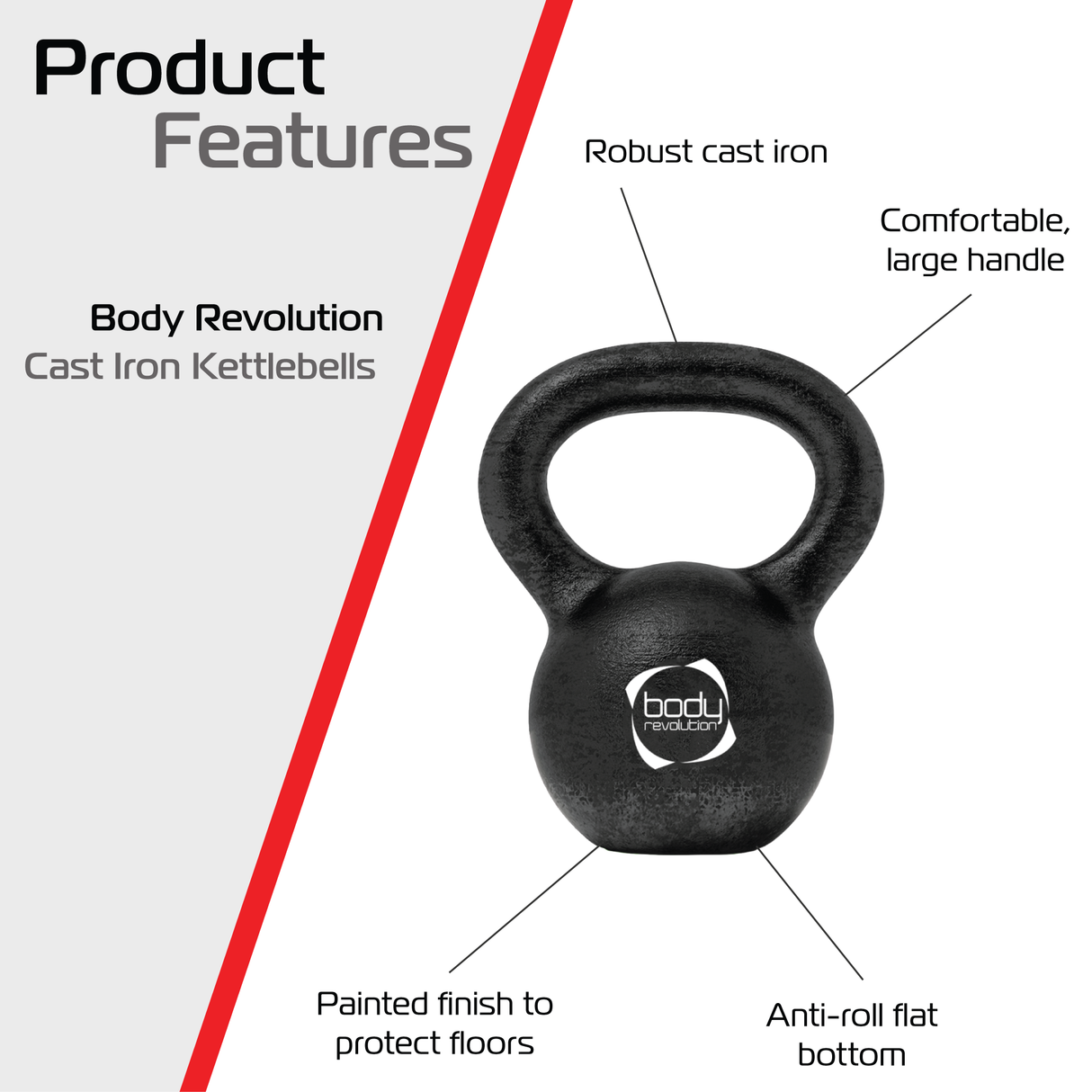 Kettlebell em ferro fundido 24 kg