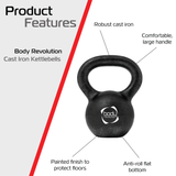 Kettlebell em ferro fundido 24 kg