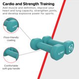 2 halteres de neoprene de 0,75 kg