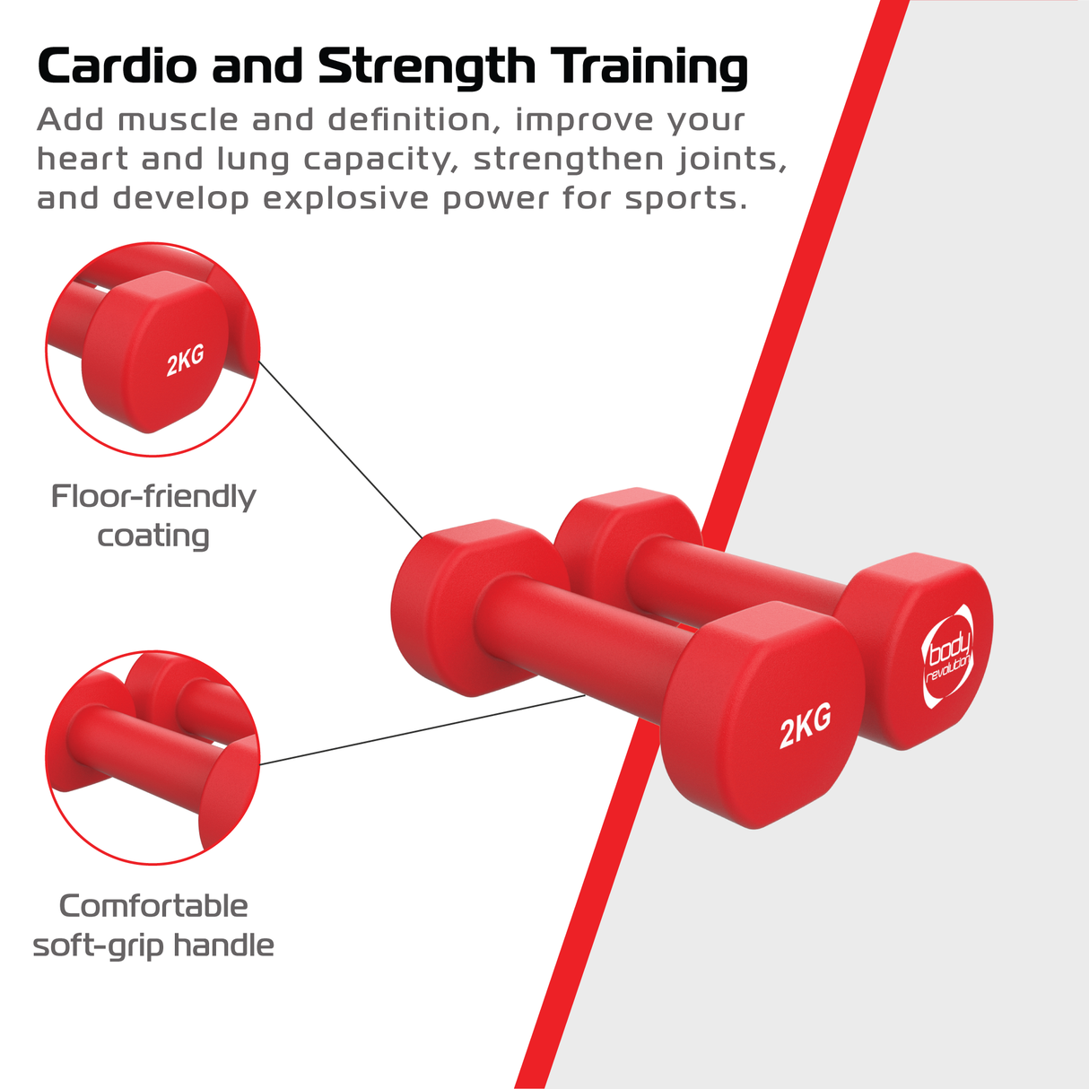 Halteres de neoprene 2 x 2 kg