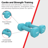 2 halteres de neoprene de 1 kg