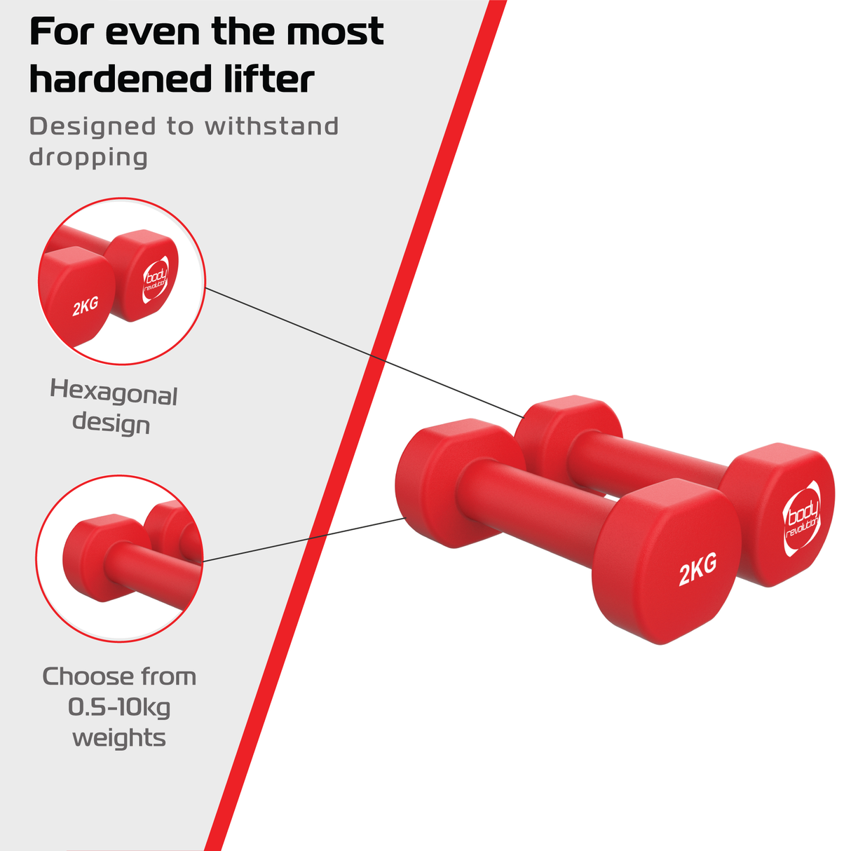 Halteres de neoprene 2 x 2 kg