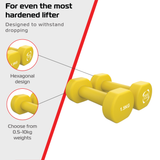 2 halteres de neoprene de 1,5 kg