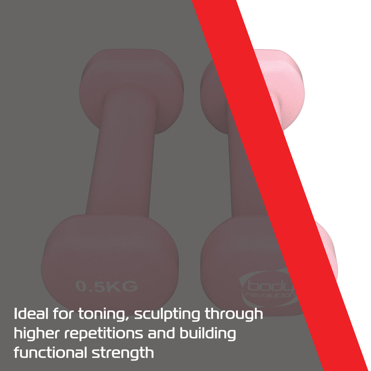 2 Halteres de Neoprene de 0,5 kg