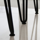 Protetores de pés de mesa pretos de 12 mm, com design elegante e acabamento liso, ideal para proteger superfícies e evitar riscos