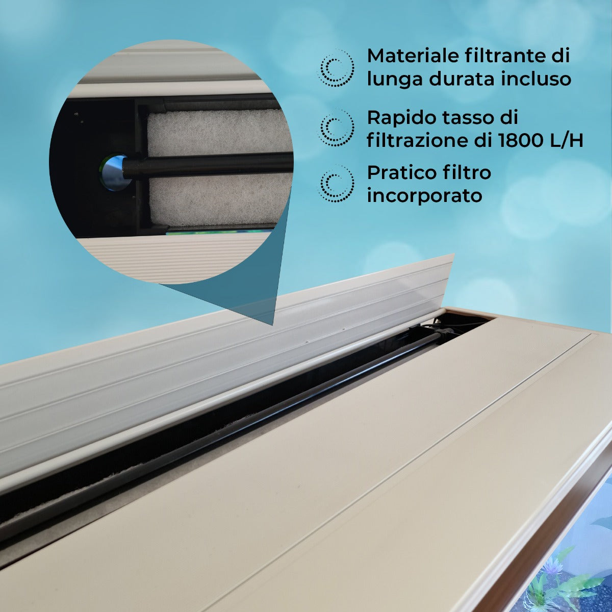 Aquá rio 300L com Móveis Brancos, Acessórios e Cascalho Branco