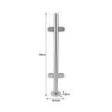 Poste Central de Balaustrada com Altura de 110cm em Aço Inox