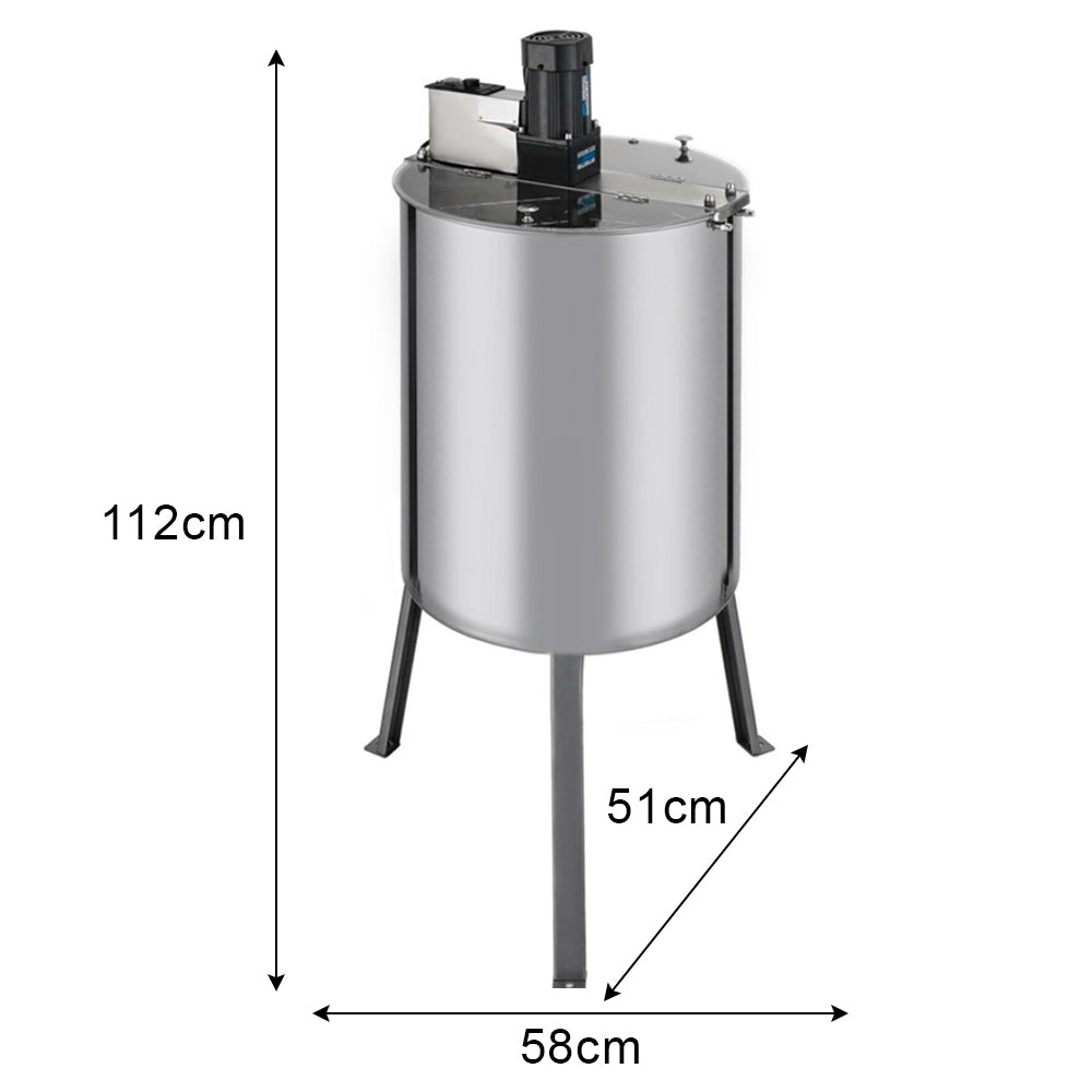 Extrator elétrico de mel com 4 estruturas de aço inoxidá vel | 140W 220V