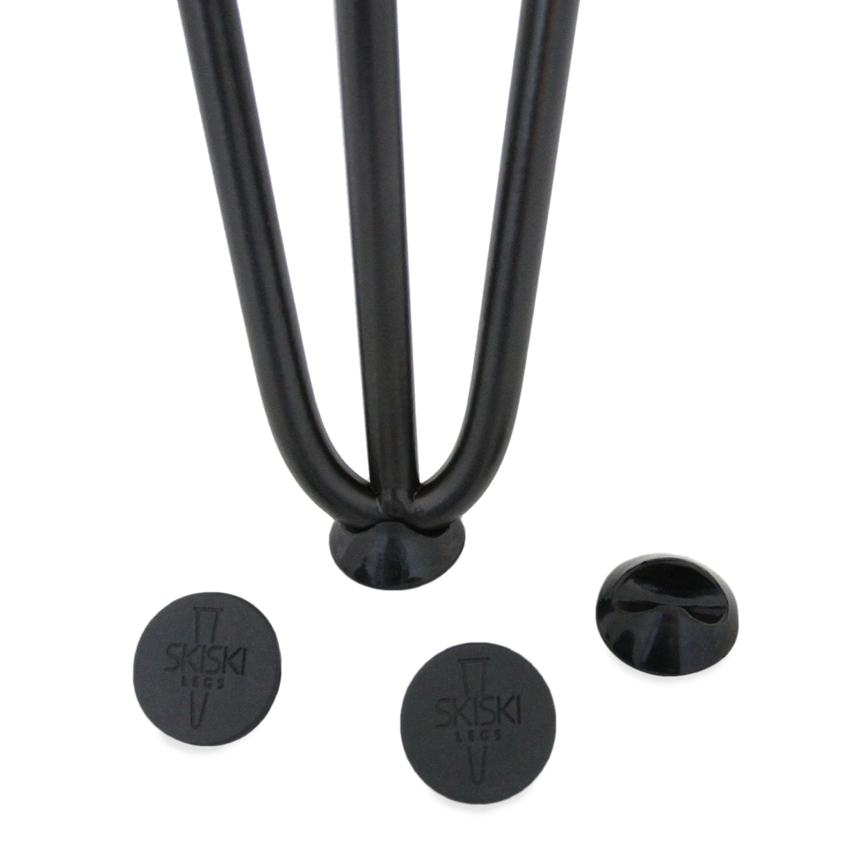 4 Pernas de Garfo Pernas de SkiSki 71cm Aço Preto 2 Dentes 12mm
