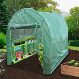 Estufa túnel com estantes de jardim galvanizadas, tenda de cultivo 19mm 2 x 3m