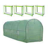 Estufa túnel com estantes de jardim galvanizadas, tenda de cultivo 25mm, 6m x 3m