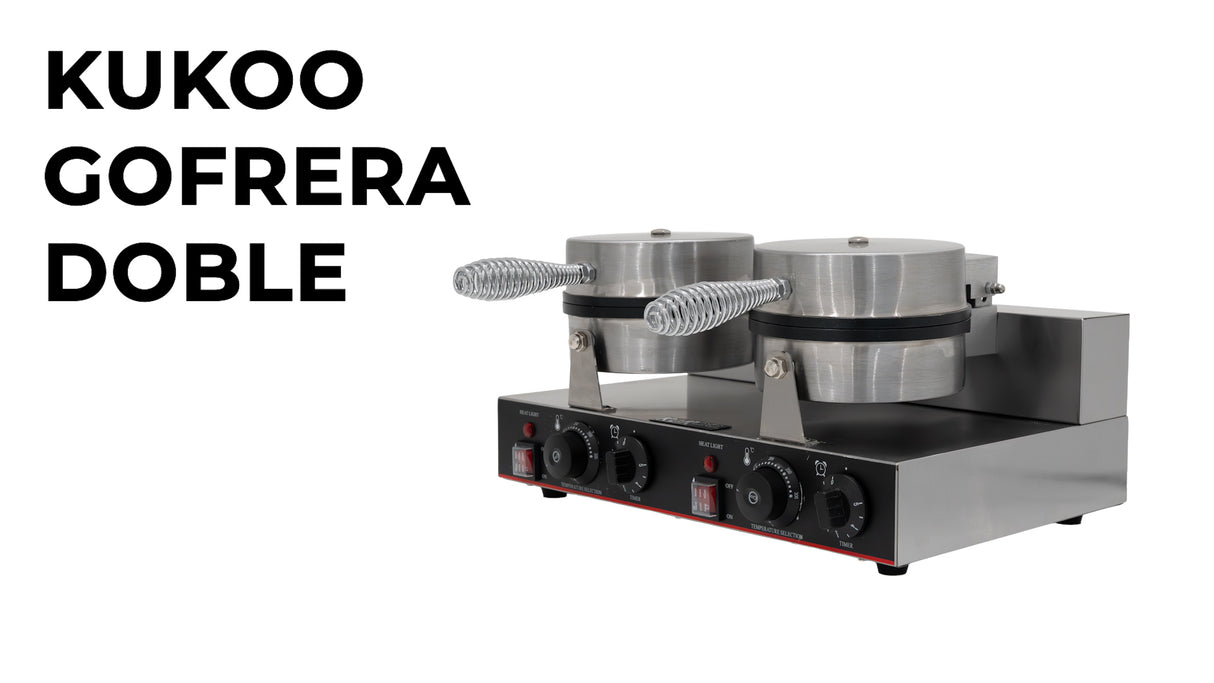 Máquina de waffle elétrica dupla