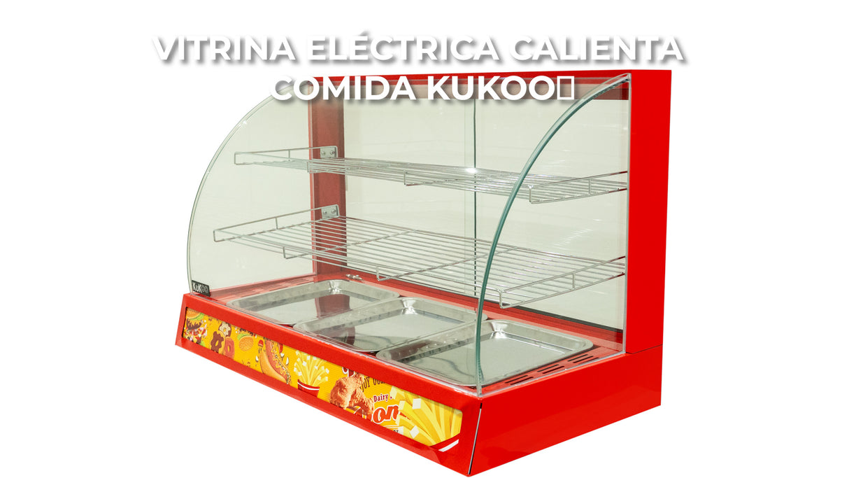 Vitrina elétrica para aquecedor de alimentos KuKoo 90cm