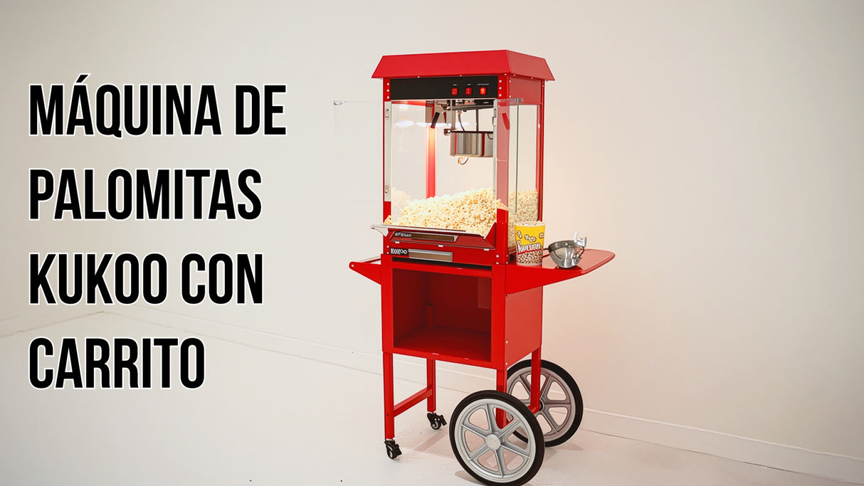 Má quina de pipoca KuKoo com carrinho