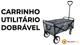 Carrinho Dobrável Todo-o-Terreno para Praia e Festivais Cinzento