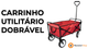 Carrinho Dobrável Todo-o-Terreno para Praia e Festivais Vermelho