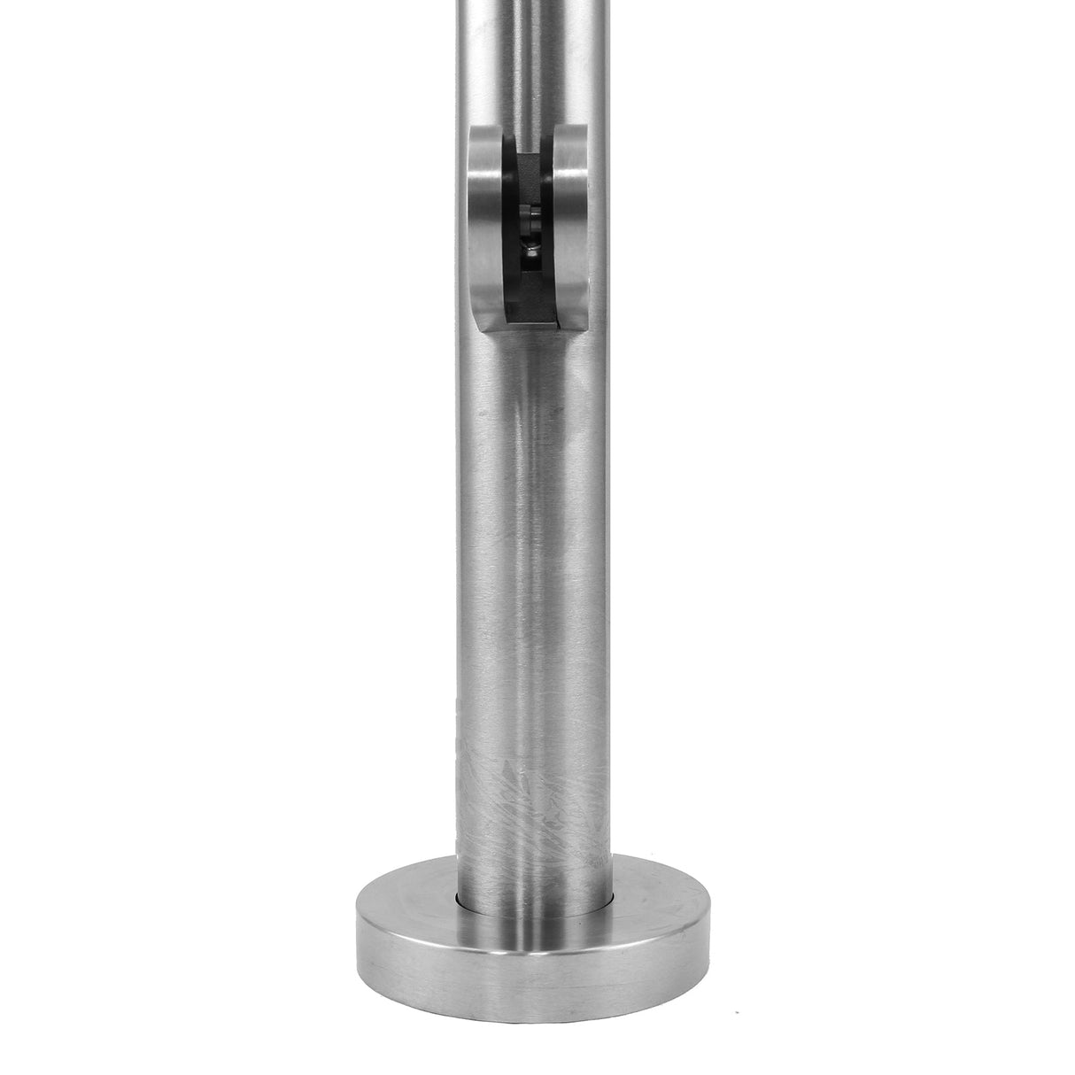Poste de aço inoxidá vel escovado 90cm da extremidade da escada da balaustrada do metal